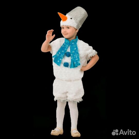 Прокат Новогодний костюм снеговик