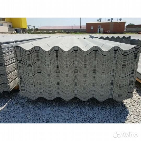 Шифер 8 волновой 1750х1130х5,2мм серый