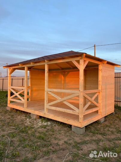 Беседка из бруса. Доставка