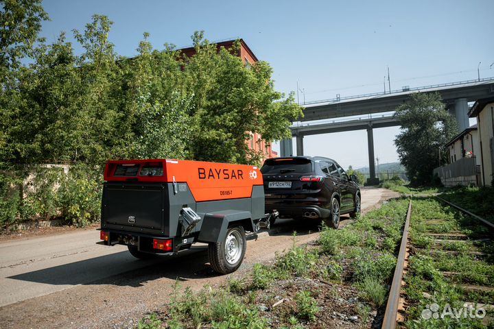 Дизельный воздушный компрессор на шасси 5 м3/мин