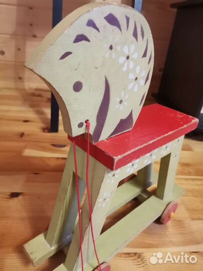 Деревянная Лошадка каталка СССР