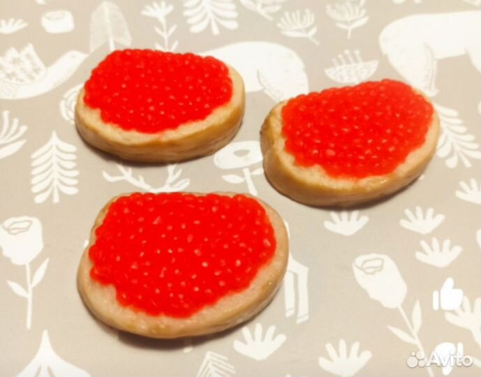 Силиконовая форма для мыла бутерброд с икрой