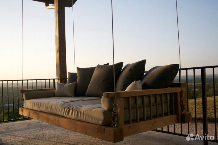 Подвесная кровать качель