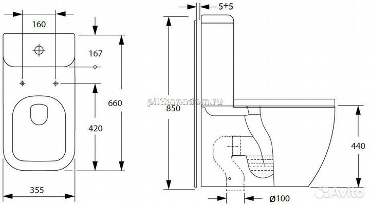 Чаша напольного унитаза Allen Brau Infinity 4.21001.20 белый глянец