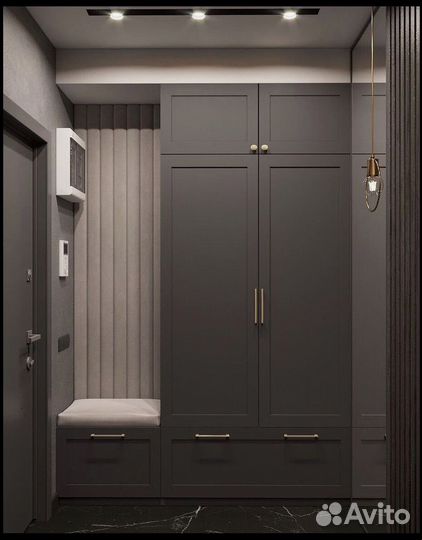 Шкаф в прихожую с ящиками