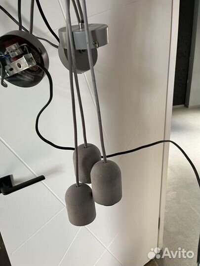 Бетонный светильник. Плафон из бетона. 3 шт