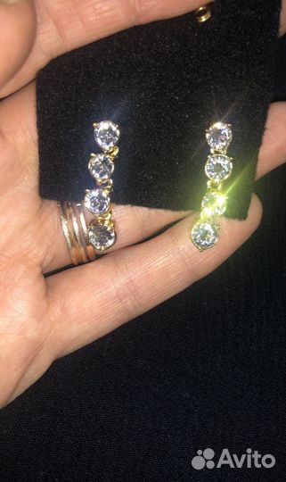 Колье браслет и серьги swarovski