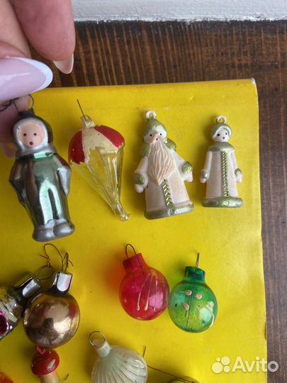 Елочные игрушки из набора малютка СССР