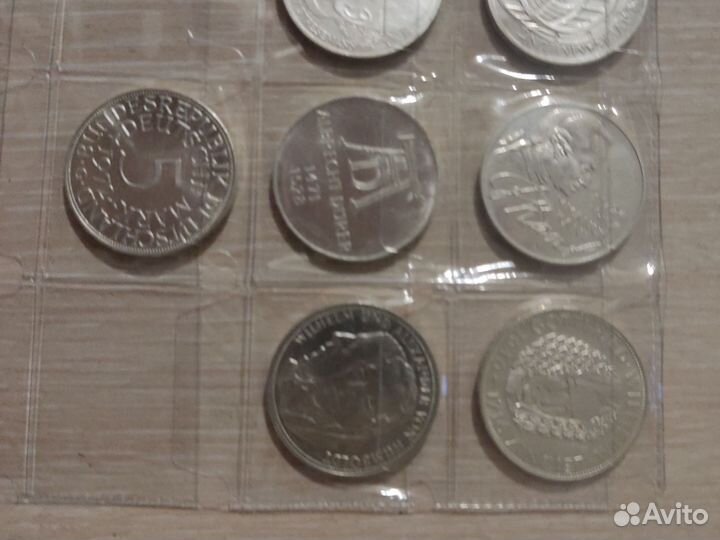 5 марок фрг Серебро
