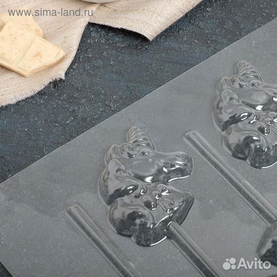 Форма для шоколада и конфет «Единорог», 5 ячеек, 2