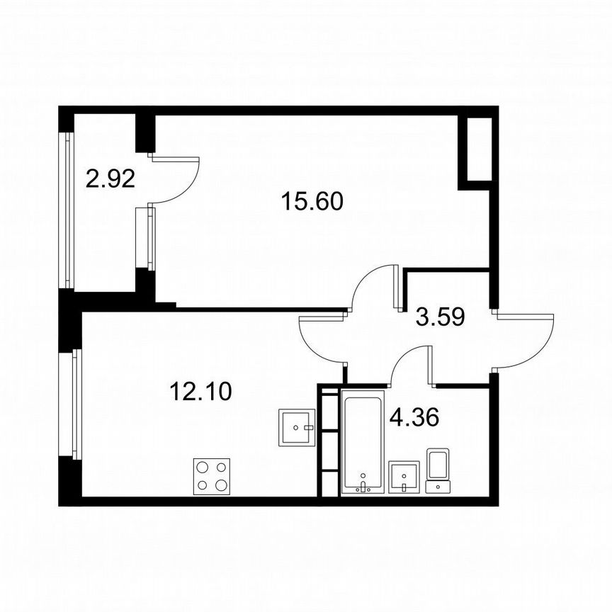 1-к. квартира, 37,1 м², 7/9 эт.