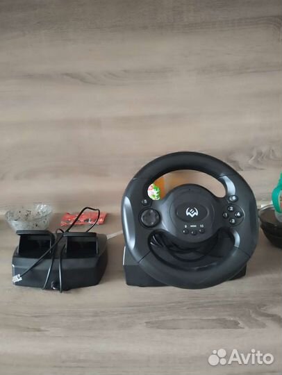 Игровой руль с педалями для пк