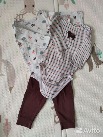 Комплект carter's 12m, 2 боди и штаны