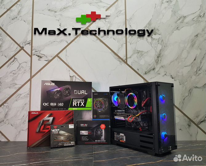 Игровой Ryzen 5600/16Gb DDR4/SSD/RTX 4060ti
