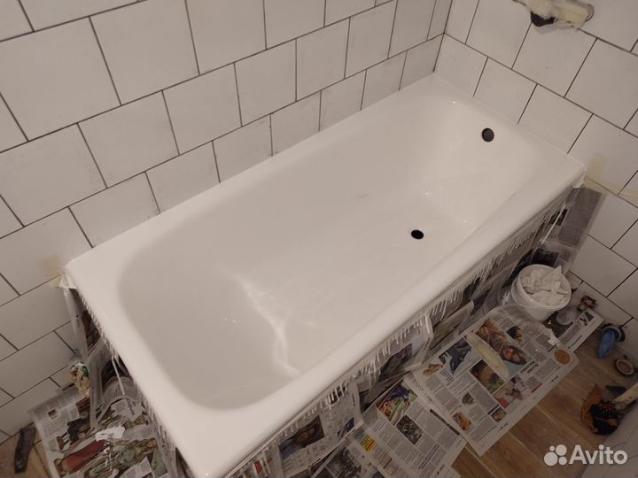 Реставрация ванн жидким акрилом в Туле. За 2 часа