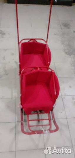 Санки для двойни с колесами