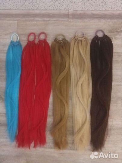 Афрохвост на резинке, шеньён, волосы на резинке