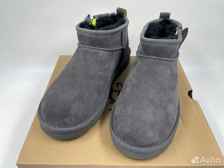 Угги Женские Мини Ugg Ultra Mini Zip Grey