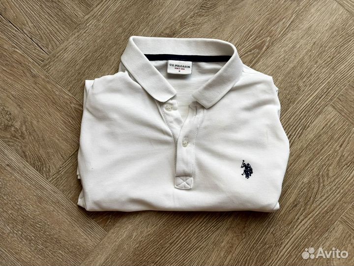 Поло US Polo Assn белое, S