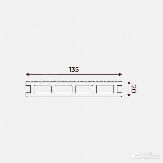 Террасная доска дпк 140х20 венге