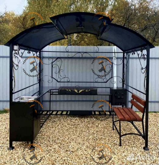 Мангал с крышей