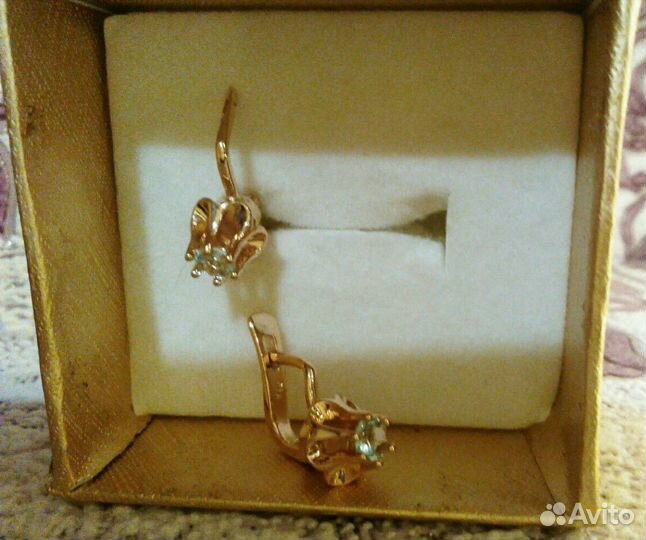 Медицинское золото,сережки
