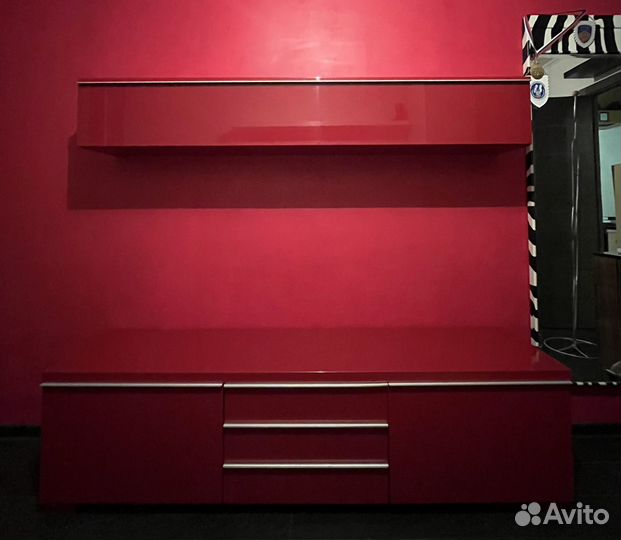 Набор IKEA бесто бурс (тв тумба и навесная полка)