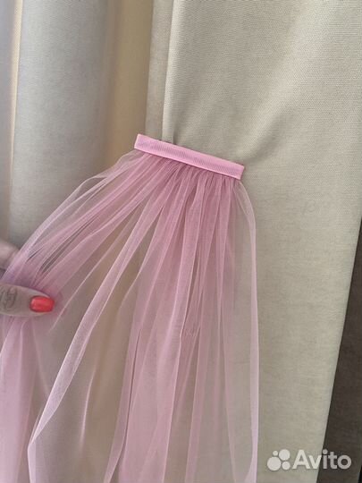 Фата для девичника розовая