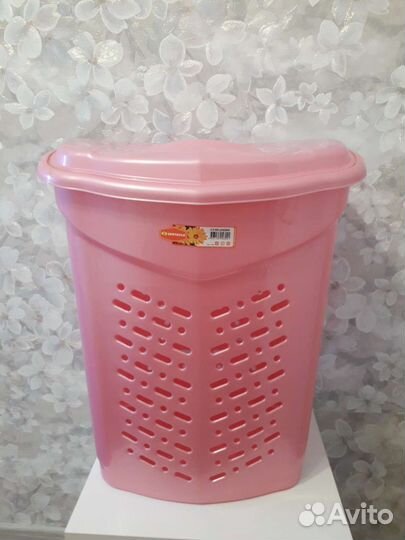 Корзина для белья пластиковая