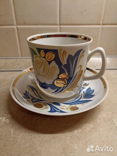 Бокал с блюдцем Вербилки