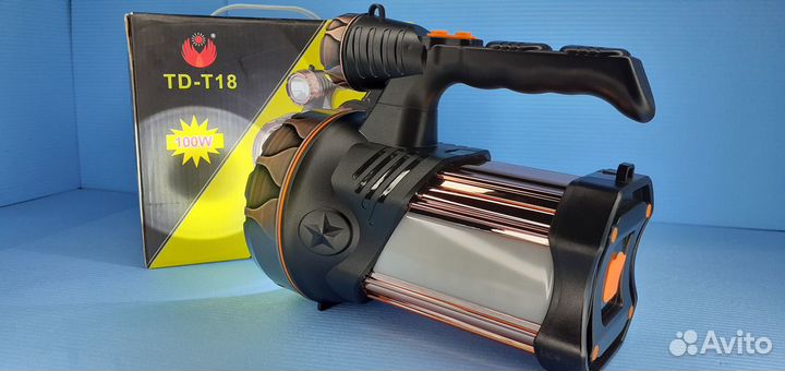 Фонарь прожектор 3в1 Звезда Мощность 100вт