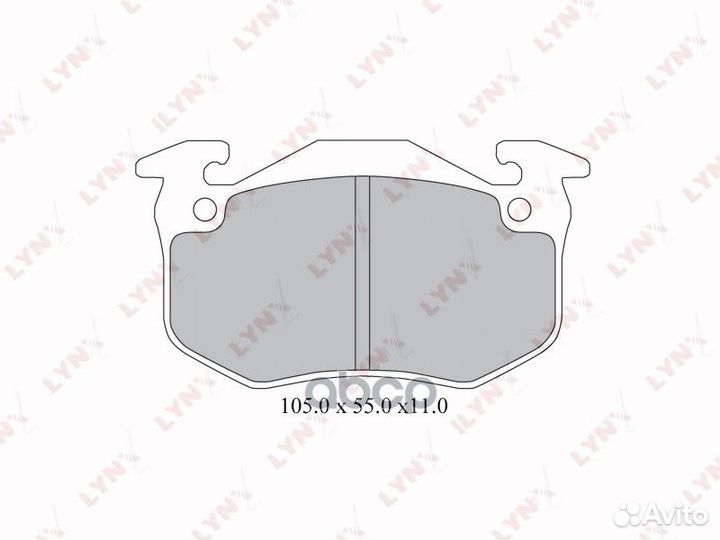 Колодки тормозные дисковые зад BD2222 lynxauto