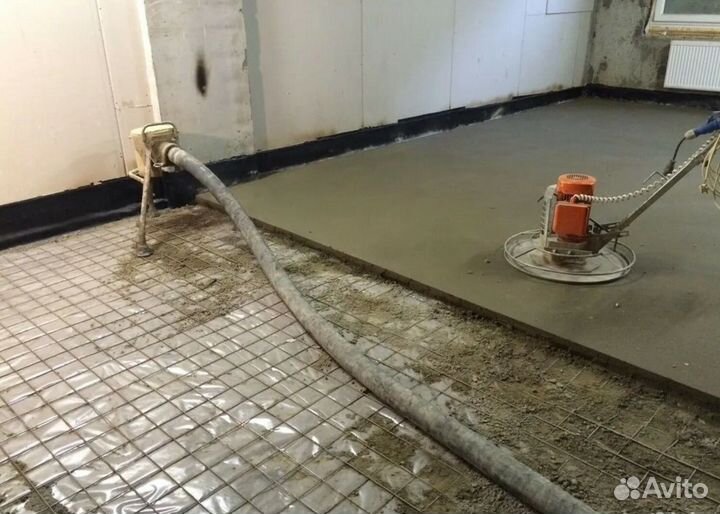 Полусухая стяжка пола за 1 день
