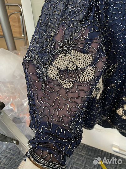 Блуза с вышивкой бисером, 50-52