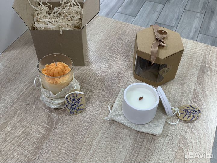 Aroma свеча в кашпо с древесным фитилём