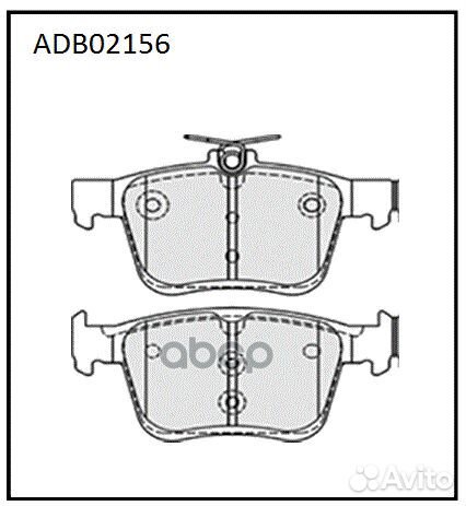 Колодки тормозные дисковые зад ADB02156 ALL