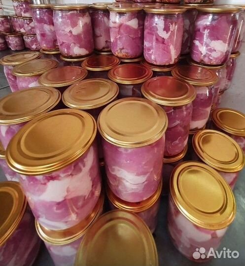 Тушёнка свиная крупнокусковая. Домашняя