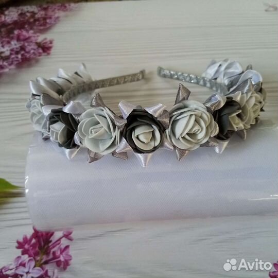 Ободок с цветами для девочек