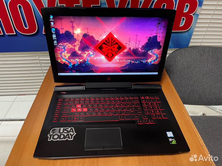Игровой ноутбук HP Omen 17 / i7 / gtx 1050