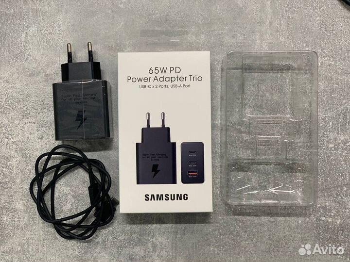 Зарядка Samsung 65W + 2 кабеля