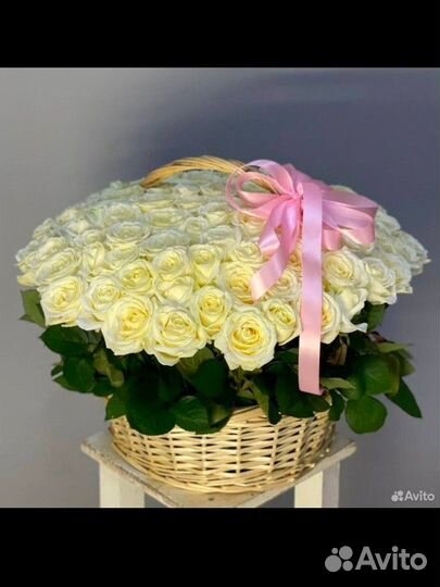Розы в коробкеи корзину