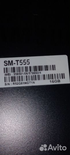 Планшет samsung tab A SM -T 555