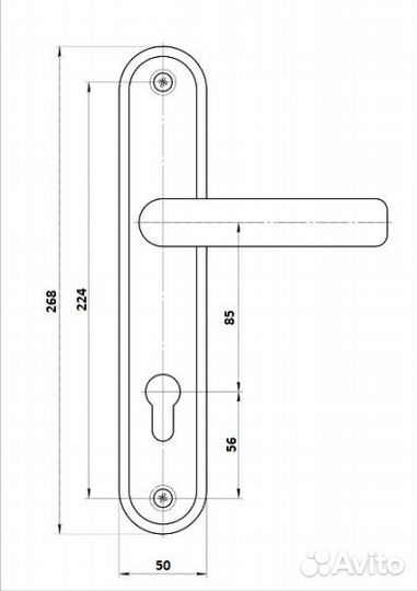 Дверные ручки Apecs HP-85.0423-AB, бронза