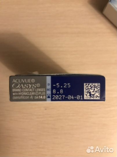 Линзы acuvue -5,25