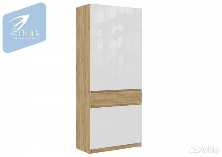 Система хранения шкафы Бостон мдф Белый глянец