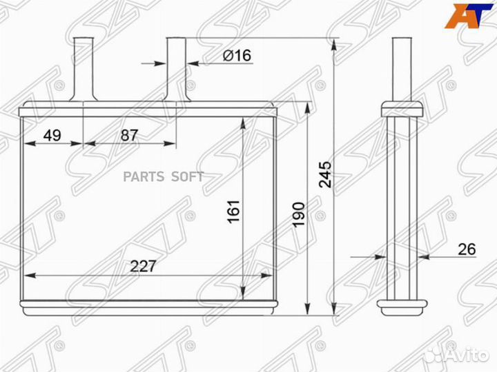 Радиатор отопителя салона nissan sunny B15/bluebird sylphy/ AD/wingroad Y11 98-05