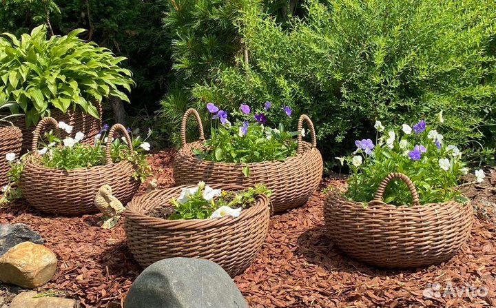 Кашпо из ротанга