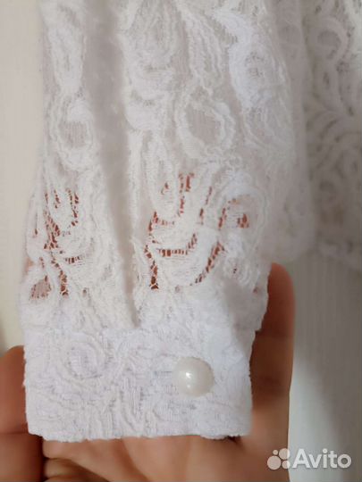 Блузка кружево д/дев, 140 см