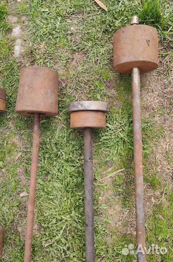 Гантели, штанги разные 6 штук