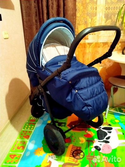 Коляска 3 в 1 Tutis Zippy Sport Plus сине-голубая